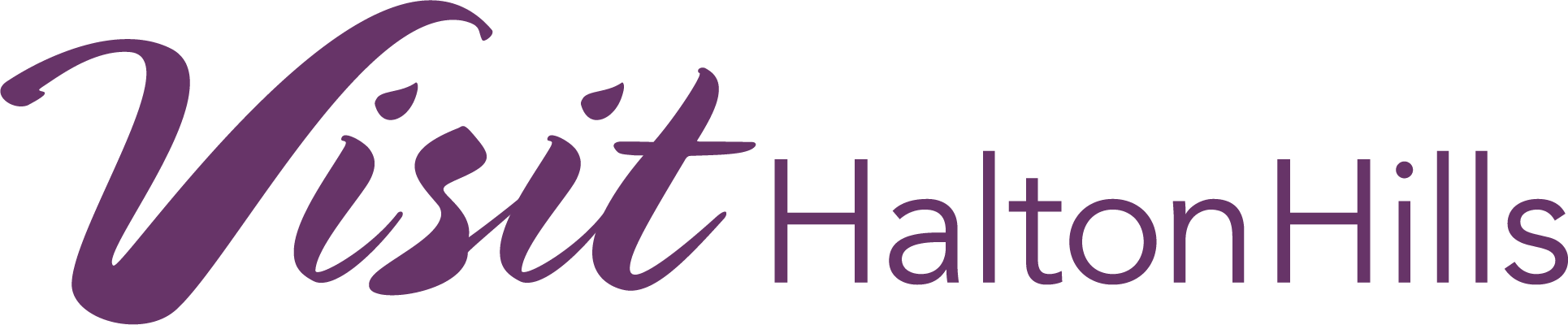 Visit Halton Hills logo in purple