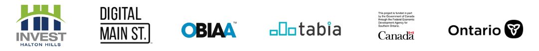 Invest Halton Hills Digital Main Street OBIAA Canada TABIA , Ontario Logos