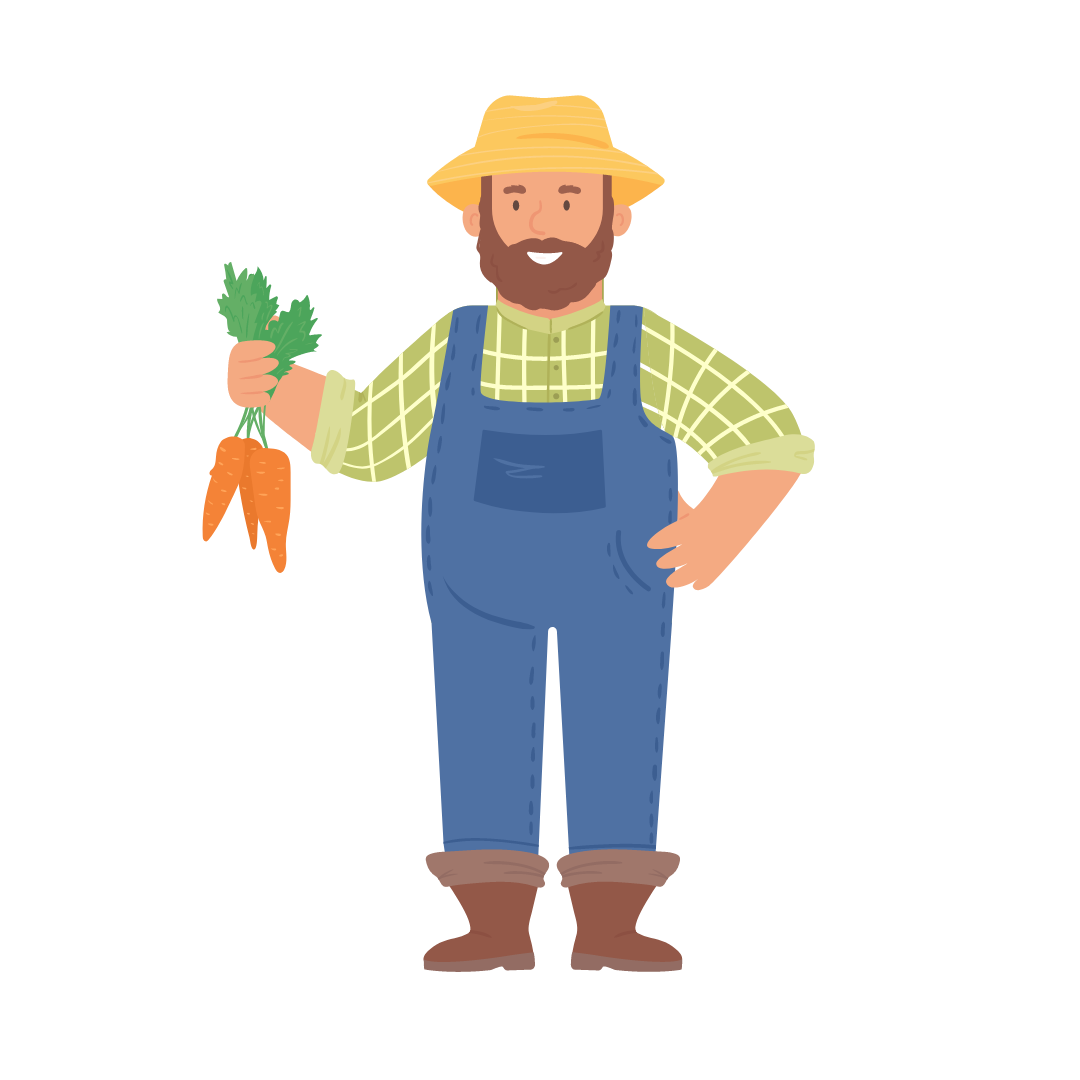 farmer holding carrot Farmer holding carrot
