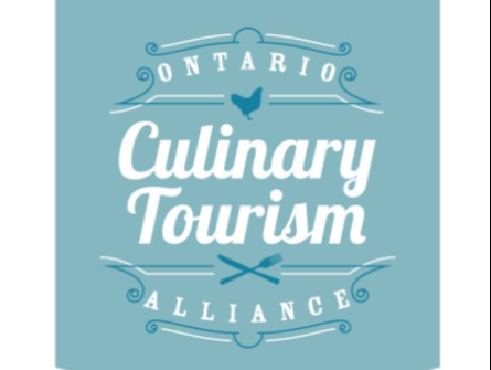 Ontario Culinary Tourism Alliance Logo on blue flag