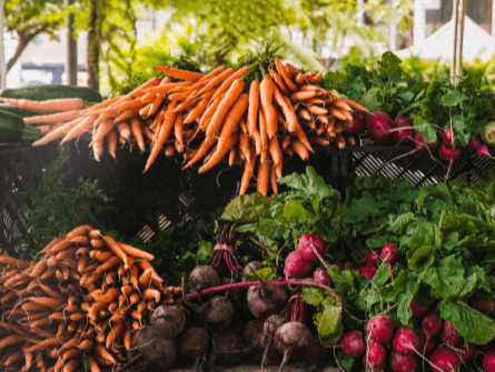 table of farm produce