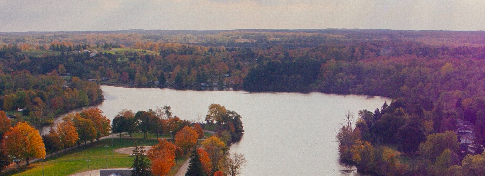 image of lake and fall foliage 