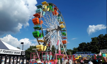 ferris wheel on sunny day